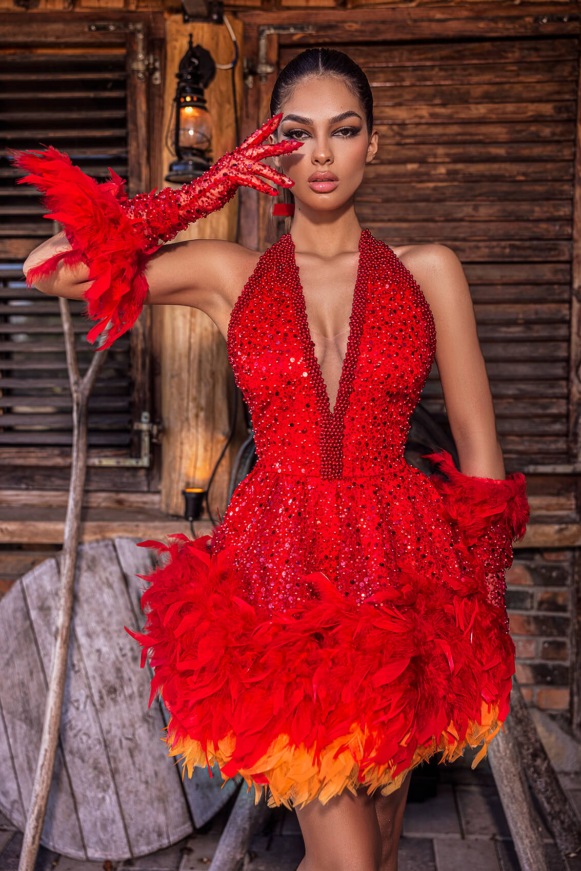 fitted lace wedding dress Fire Bird US 6